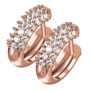 Unique Moissanite Hoop Earring