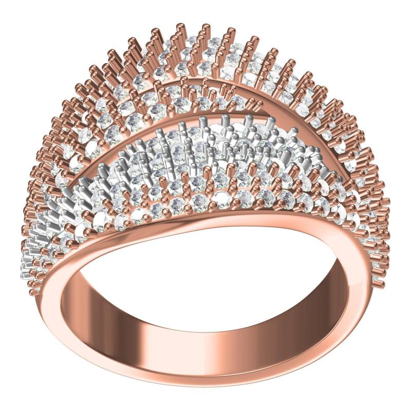 Antique Diamond Crossover Women Ring