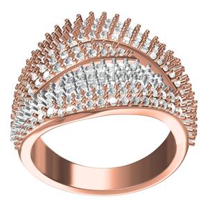 Antique Diamond Crossover Women Ring