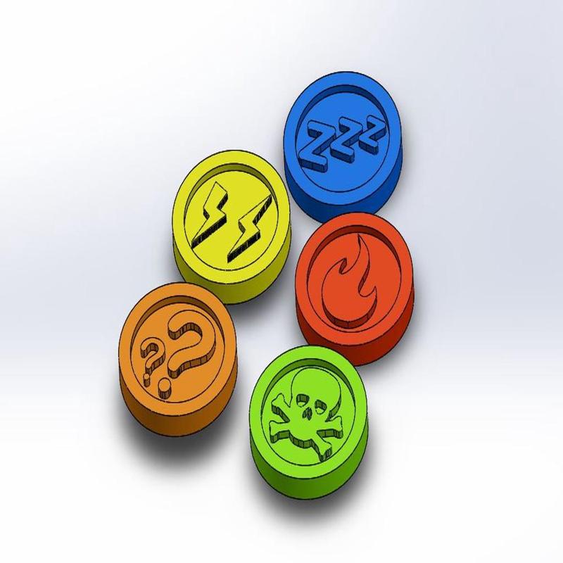 Pokemon TCG Status Tokens