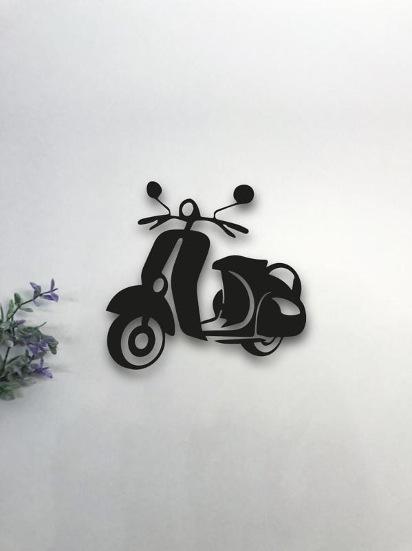 SCOOTER SILHOUETTE WALL ART 2D WALL DECORATION