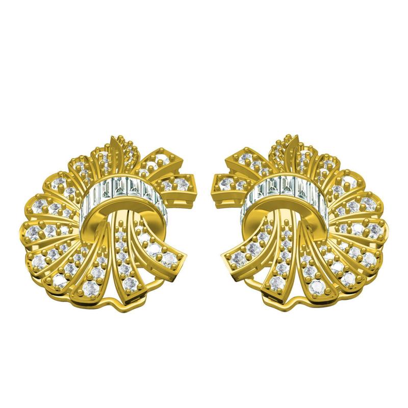 Floral Design Cocktail Earring