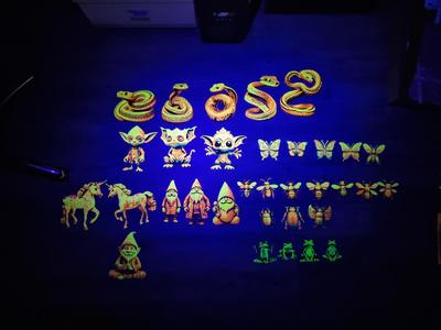 Neon UV Hueforge Fantasy creatures and plants - Set2