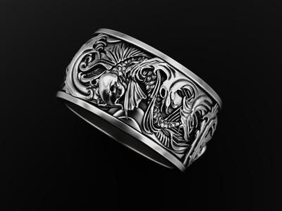 Carp and waves ring