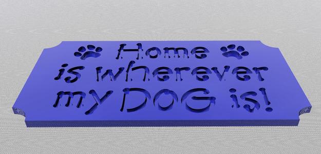 Home is where my dog is! tag