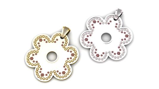 FLOWER DIAMOUNSD PENDANT  3d printable model