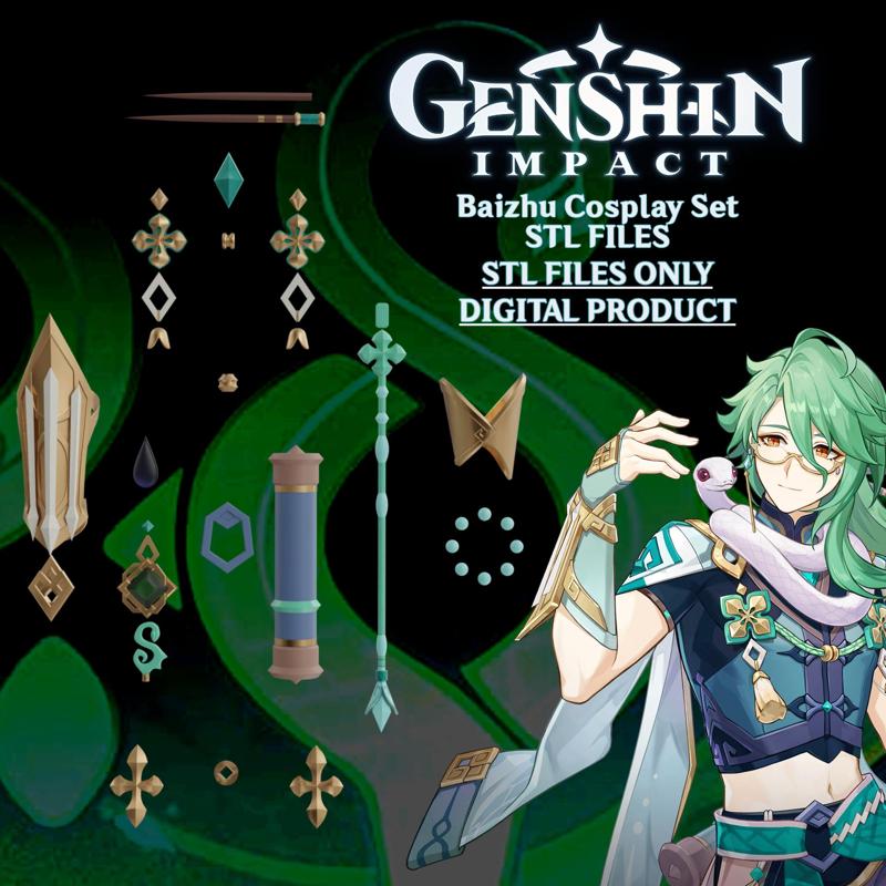 Baizhu Genshin Impact Cosplay Set