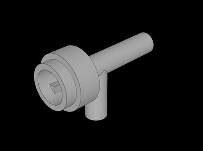 Lego Compatible (86208.dat) Minifig Torch without Grooves