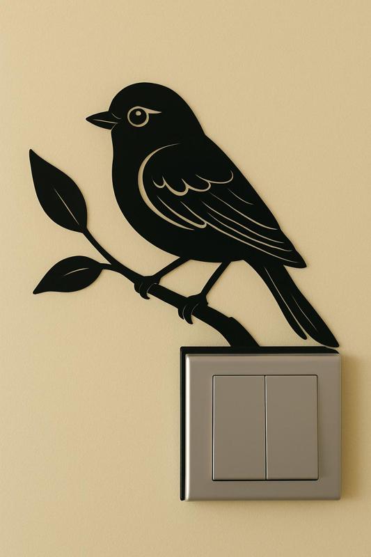 Bird Light Switch / Outlet Decoration – 3D Printable Model 6