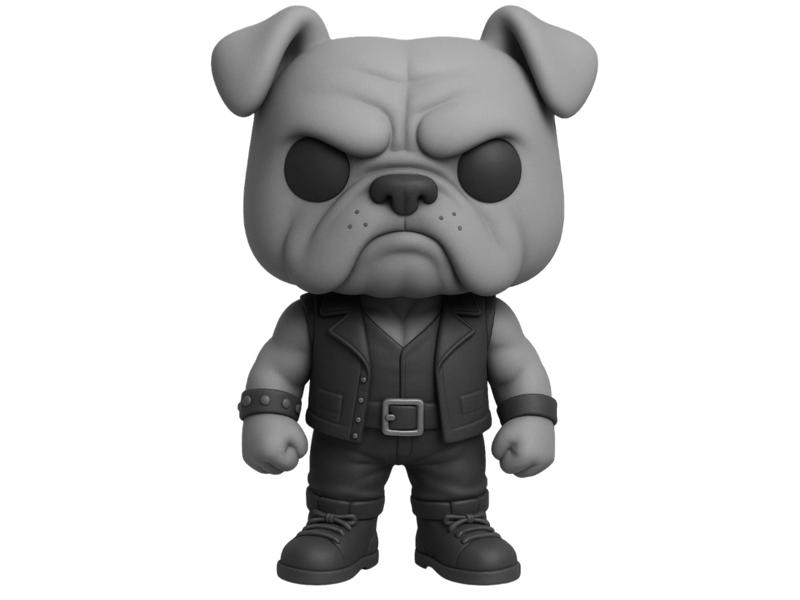 SteelPaws Bulldog Collector's Figure – Biker Style