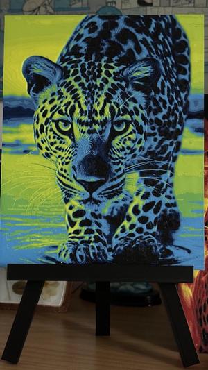 Leopard HueForge blu yellow 182x230