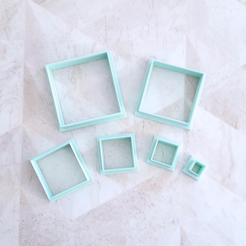 Square cookie cutter kit with 6 units