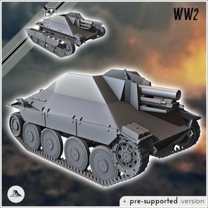 15 cm sIG 33/2 (Sf.) auf Jagdpanzer 38(t) - Germany Eastern Western Front Normandy Russia Berlin Bulge WWII