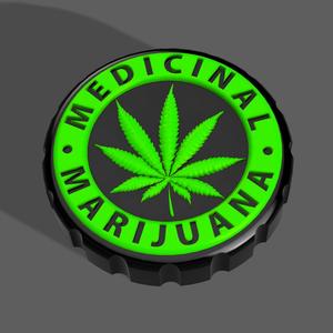 Medicinal Marijuana Lid - Stash Jar Lid