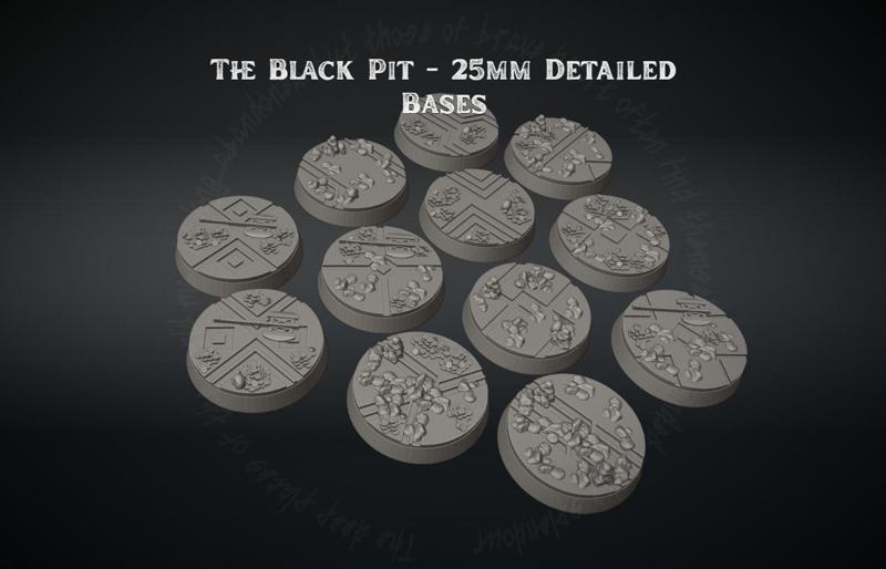 The Black Pit - Detailed 25mm Infantry Bases (Supported Only)