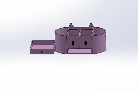 Cat and Bear pencil holder pencil case