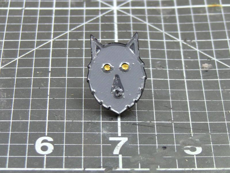 Wolf head enamel pin