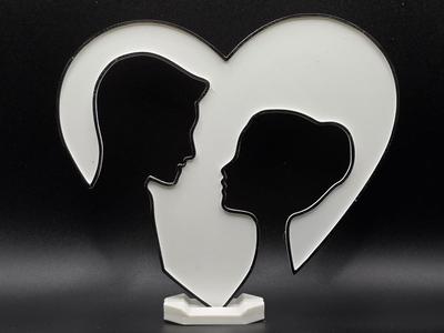 Couple Love Heart Decor Display Gift