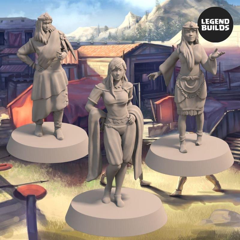 Nobles of the City of Jagrad Bundle (3 unique miniatures) - 3D printable miniature – STL file