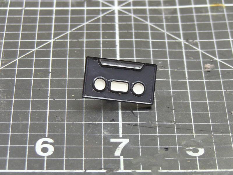 Cassette tape enamel pin