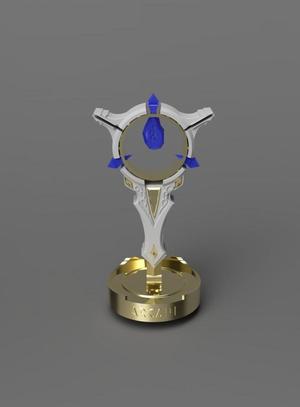 Headphone stand 3D model for 3D printing inspired by League of Legends Arcane
