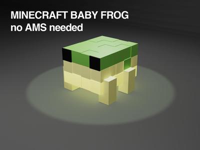 Cute Baby Minecraft Frog – Miniature Mod-Inspired