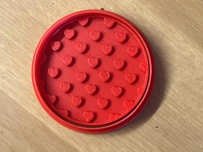 heart and circle cookie cutter and stamp