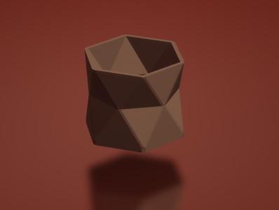 Geometric planting pot