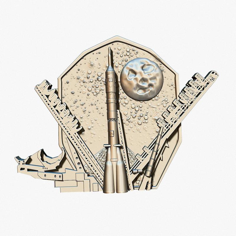 rocket at launch icon for casting