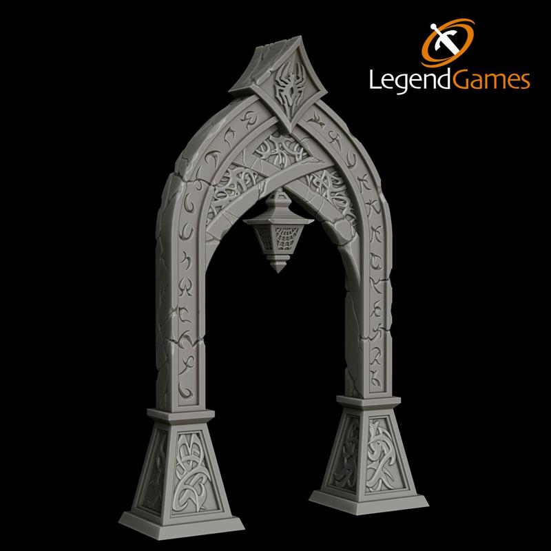LegendGames Dark Elf Lantern Arch - Drow terrain