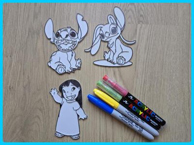 Lilo Stitch Angel Cute Diy Coloring No Ams Pack