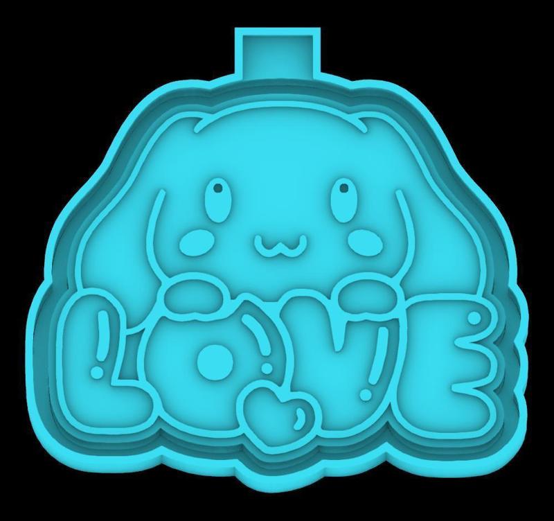 Cinnamoroll in Love - Love - freshie mold - STL for silicone mold