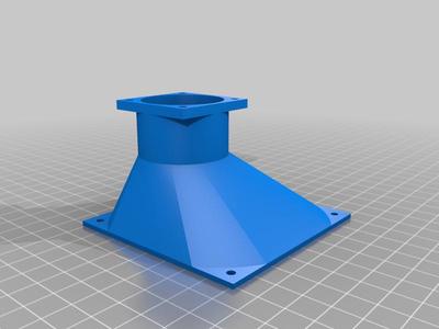 Tevo Tornado/CR10 larger hotend fan adaptor (for Petsfang)