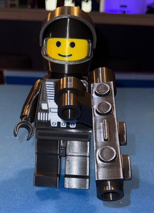 Blacktron I with Back Print Brick MegaFigure (5:1 Scale, Updated)