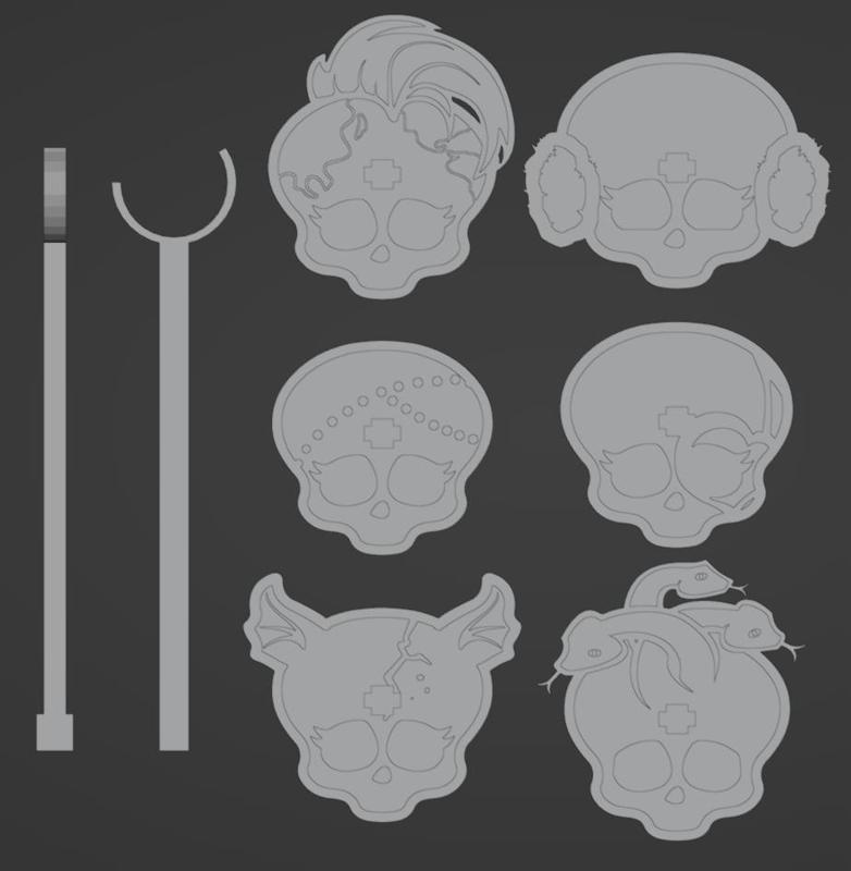 Monster High Doll Saddle Stand - Character Specific Skulettes 2