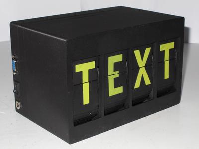4 Letter Split-Flap Display with RS232 UART & Daisy-Chaining
