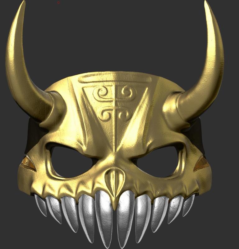 Golden Guardian Gibraltar Mask - Apex Legends (Textured)