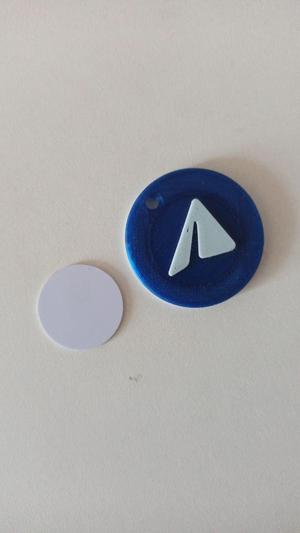 Telegram Logo with NFC tag