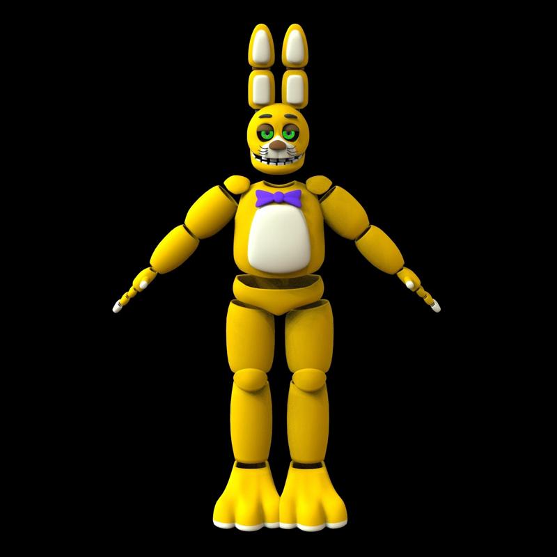 FNAF Springbonnie Full Body Wearable Costume with Head for 3D Printing