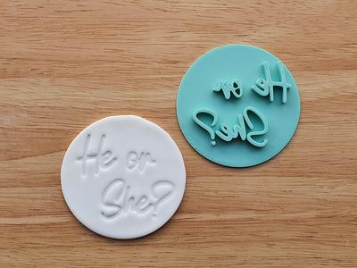 Cookie Stamp - He or She