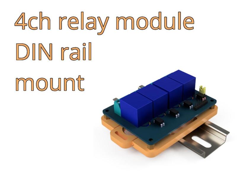 4 ch relay module DIN rail mount