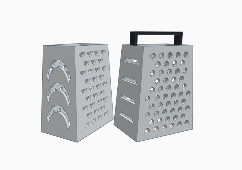 A toy box grater