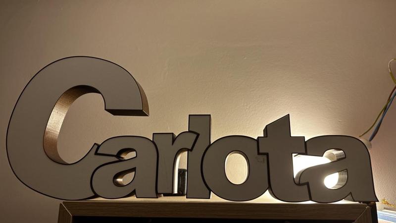 ROTULO LED NOMBRE CARLOTA