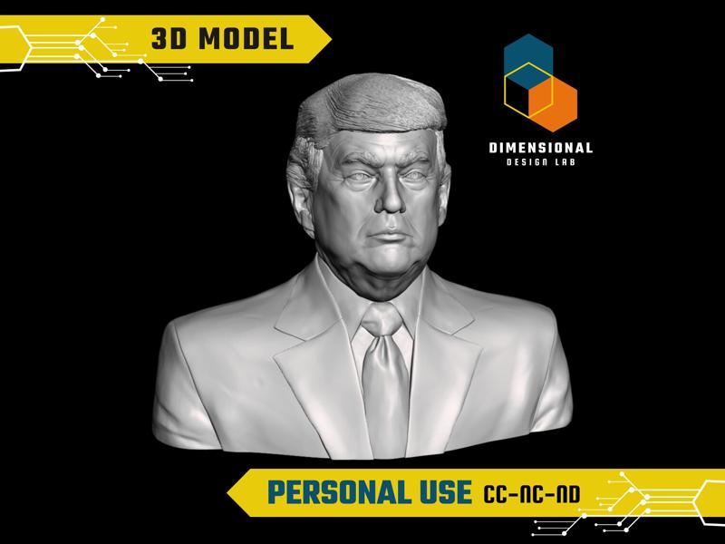 Donald Trump - High-Quality STL File for 3D Printing (PERSONAL USE)