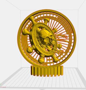 Skull with Pirate Helm - P16 - Decor - Trinket - Quick Print Gift - 3D - NO SUPPORT