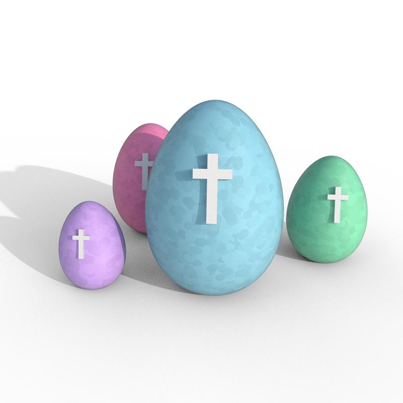 Easter Egg With Cross