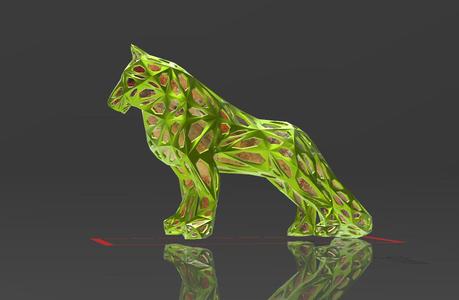 Muscular Noble Wolf - Voronoi Style - Spider Web - LowPoly - Perfect Design - Easy Print - Decor