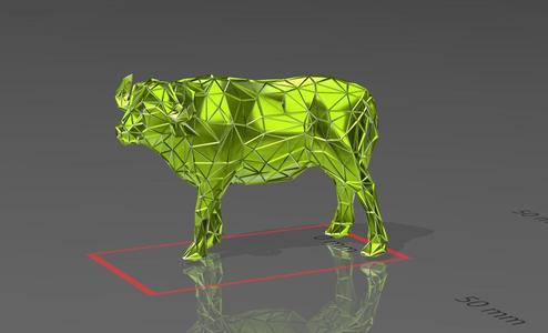 Buffalo - Low Voronoi Style - Single Spider Web - LowPoly - Perfect Design - Easy Print - Decor