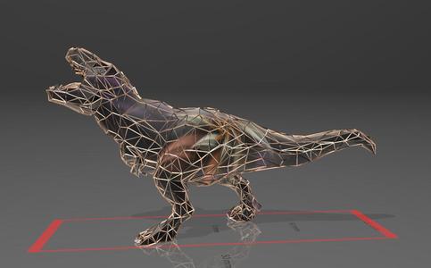 Tyrannosaurus Rex - Low Voronoi Style - Single Spider Web - LowPoly - Perfect Design - Easy Print - Decor