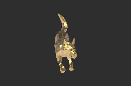 The Wolf Advancing on Its Prey - Low Poly - Excellent Design - Decor